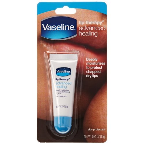 Vaseline Lip Therapy Lip Balm Tube, Advanced Healing Lip Moisturizer, 0.35 oz