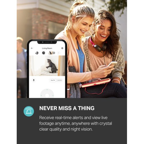 Kasa Smart 2023 New Indoor Pan-Tilt Security Camera, 1080p HD Dog Camera w/Night Vision, Motion Detection for Baby & Pet Monitor, Cloud & SD Card Storage, Works w/Alexa & Google Home, 2.4G WiFi (EC71)