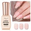 SHOYUM Nude Pink Gel Nail Polish,15ml Natural Jelly Sheer Pink Gel Polish Color Soak Off UV LED Nail Art Starter Manicure Salon DIY at Home