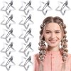 Isslly 12PCS Cute Star Hair Clips for Women, Silver Metal Star Hair Snap Barrettes, Non Slip Hair Accessories for Women, Girls for Daily Use, Parties - 4x4mm