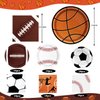 Sports Birthday Party Decorations 80Pcs Sports Party Plates and Napkins Baseball Football Soccer Basketball Rugby Disposable Paper Plates Napkins for Boy Birthday Party Decoration Supplies Favors