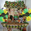 Reptile Party Decorations - Including Reptile Theme Balloons, Happy Birthday Banner, Cake Topper, Hanging Swirl, and Honeycomb Centerpieces for Safari Lizard Swamp Reptile Birthday Party Supplies