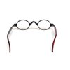Calabria R314 Unisex Vintage Professor Oval Reading Glasses in Crystal Red +4.50