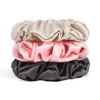 Michooyel 3Pack Silk Scrunchies For Hair Mulberry Silk 16 Momme Scrunchies With Elastic Band Silk Hair Scrunchies Hair Ties For Women Girls