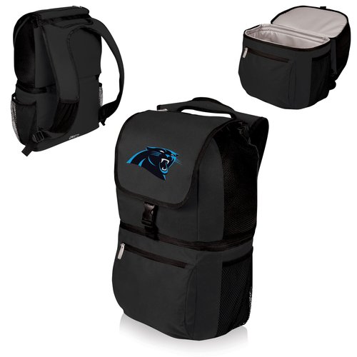 PICNIC TIME Black Carolina Panthers Zuma Cooler Backpack