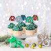 Gyufise 36Pcs Ugly Sweater Cupcake Toppers Ugly Sweater Party Decorations for Christmas Party Decorations Ugly Sweater Christmas Decorations Xmas Party Supplies