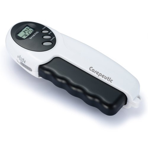 Carepeutic KH517 Digital Talking Power Hand Grip Exerciser, White, 7 1/4" L x 2 3/4" W x 1 1/2" D.