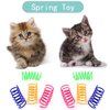PIVHWIR Cat Spring Toys Set of 30, Plastic Colorful Interactive Cat Toy Cat Coils Spring Pet Toys and Springs Tube