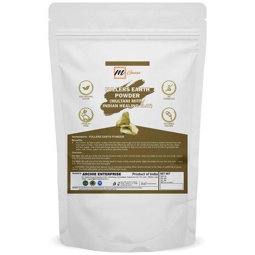 mGanna 100% Natural Purified Multani Mitti Mud | Fullers Earth Clay Powder Cosmetic Grade | Natural Face Mask 454 GMS / 1 LBS
