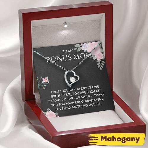 Mom Necklace, Stepmom Necklace, Bonus Mom Necklace – My Life – For Step Mom, Gift For Bonus Mom, Bonus Mom, Necklace Gift Box, Small Jewelry Gift Box, Card Box, Birthday Gift Necklace, Mothers Day Gif