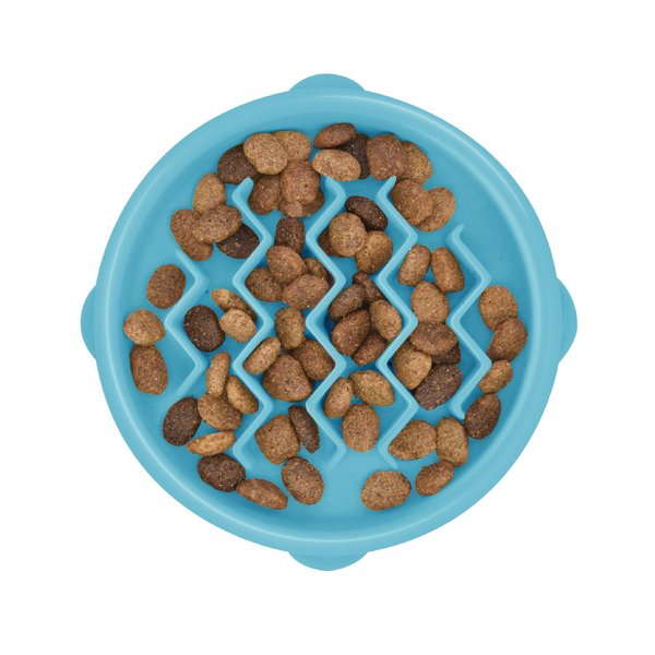 Catstages Cat Slow Feeder Cat Bowl, Blue