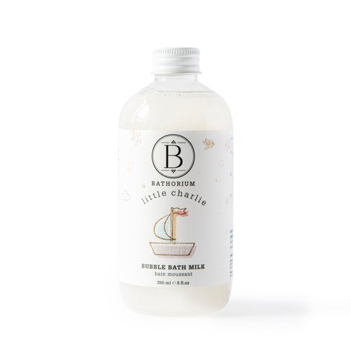 Bathorium Little Charlie Bubble Bath Milk – Gentle & Nourishing Bubble Bath for Babies, Enriched with Coconut Milk & Oatmeal, Safe for Sensitive Skin, Soothes & Moisturizes, 8 fl.oz