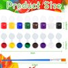 CACASO 108 Pcs Mini Acrylic Paint Set,Washable Paints for Kids,12 Acrylic Paint Strips in 8 Colors,Mini Paint Set with 12 Brushes,Kids Paint Bulk Set for Arts and Crafts,Party Favors,Painting Supplies