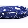 IBraFashion Minky Nursing Pillow Cover Nursing Pillow Slipcover Soft Fits Snug On Infant Nursing Pillows for Breastfeeding Moms (Navy Blue, Stars and Clouds)