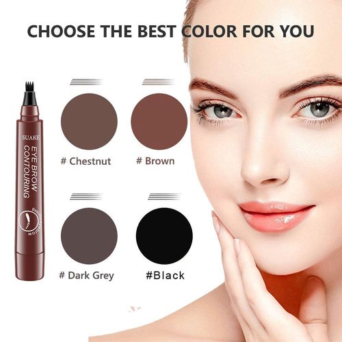 Liquid Eyebrow Pen - Upgrade Eyebrow Pencil TattooPen, Eyebrow Makeu, Long Lasting, Waterproof and Smudge-proof (Reddish brown#3)