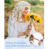 CHLINS Hippie Headband Flower Crown Bohemian Sunflower Headband Flower Headpiece Hippie Costume 60s 70s Outfits for Women (White)