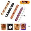 Hidreamz 48 PCS Halloween Slap Bracelets for kids bulk, Halloween Snap Bracelets Toys Slap Bracelets Wristbands for Happy Halloween Party Favors
