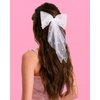 xo, Fetti Bachelorette Party Decorations Pearl White Hair Bow - Bride to Be | Bridal Shower Gift, Bridesmaid Favors