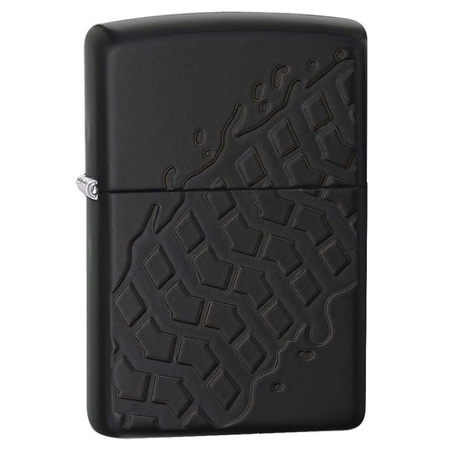 Zippo Armor Tire Tread Black Matte Pocket Lighter