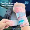 CURECARE 2 in 1 Wrist Brace for Carpal Tunnel, Wrist Splint with 2 Replaceable Matel Plates & Springs and 360° Adjustable Straps (Right - Pink, L/XL)