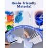LET'S RESIN Auto Resin Mixer, Hands-Free Easy Clean Epoxy Mixer, Electric Stirrer for 24Fl.oz Mixing, Resin Supplies for Resin Casting, Molds, Soap Making(10pcs 32oz Mixing Cups) Blue