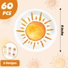 60 Pcs Boho Sun Theme Party Plates for First Trip Around The Sun Birthday Party Decorations 9 Inch Boho Sunshine Paper Plates Disposable Hippie Party Plates for Sunshine Baby Shower Birthday Supplies