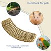 19.7 x 7.87 Bird Seagrass Mat Natural Seagrass Woven Net Rat Cage Accessories Bird Foraging Chew Wall Toys Climbing Rope Ladder Chew Toys for Parrots Cockatoos Lovebird Cockatiel Hamster Parakeet