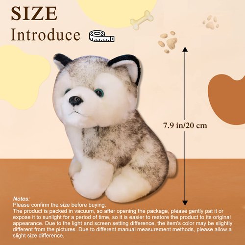 CHELEI2019 7.9" Husky Stuffed Animal Stuffed Husky Dog Plush Pillow Toy Gifts for Kids