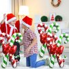 HAIMITI 3pcs Christmas Balloons Christmas Candy Canes Aluminum Foil Balloons Red Green Big Balloons Cute Cartoon Arch Kit For Christmas Kids' Party Supplies Accessories