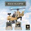 United States Army Rescue Force Soldier Toys & Military Vehicles - Helicopter & Desert Car, Artillery, Gear & Action Figure Playset, 3+
