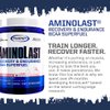 Gaspari Nutrition Aminolast, Recovery and Endurance BCAA Superfuel, 2:1:1 Amino Acid Ratio, Fueled with Electrolytes (30 Servings, Lemon Ice)