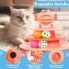 Goosheep Cat Toys Interactive Cat Toys for Indoor Cats Kitten Toys Interactive Cat Toy Cat Puzzle Toy Cat Ball Toy with 2 Cat Teasers (Orange)