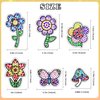 atydkug Window Suncatcher Gemstone Sticker Craft Kits for Kids - Diamond 6 Sheets Flowers Gem Art Painting Kits by Numbers for Girl, Birthday Party Supplies Gifts for 6 7 8 9 10 11 12 Year Old