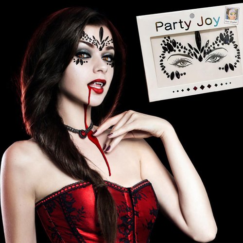 Ylapagne Halloween Face Jewels 2 Sets Face Gems Rhinestone Mermaid - Face Jewels Tattoo Stickers Self Adhesive Festival Accessories Carnival Costumes for Women