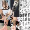 Bilizar 64 Sheets Long Lasting Flower Temporary Fake Tattoos For Women Arm Neck, Jellyfish Sunflower Moon Rose For Adults Girl, 3D Temp Realistic Snake Tatoo Stickers Serpent Peony Floral Kids