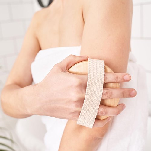 Body Brush - Premium Bamboo Natural Bristle Skin Scrubber - Great Body Massager