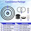 O-Ring Rebuild Repair Kit Compatible with Pentair SuperFlo, SuperMax Pool Pumps Parts, Includes US Seal PS-200 Shaft Seal, Water Slinger and O-Ring Lube, 2 Pump Union O-Rings, 2 Drain Plug O-Rings