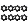 Reicyfang 8pcs Spinlock Collars, 1 inch Barbell Spin-Lock Collars Screw Clamps, Standard Dumbbell Hex Nut Dumbbell Rod Nut Barbell Screw Collarfor, Clamps Weight Clips for Dumbell Weight Training