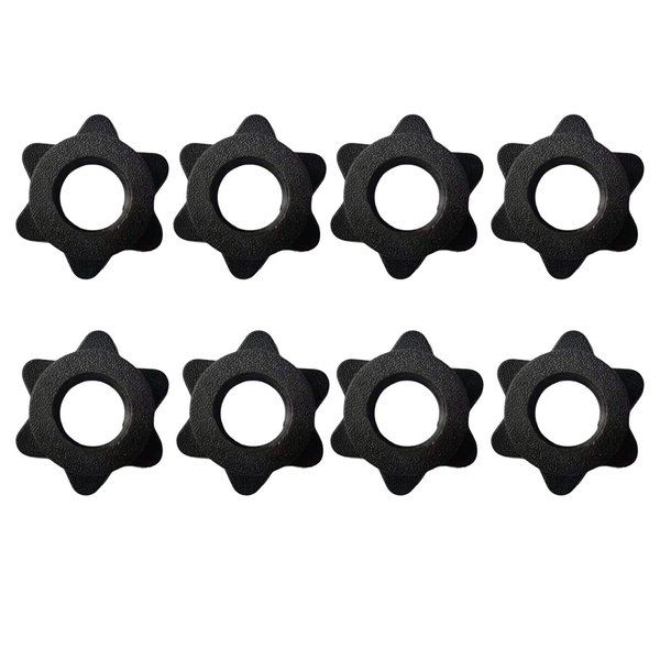 Reicyfang 8pcs Spinlock Collars, 1 inch Barbell Spin-Lock Collars Screw Clamps, Standard Dumbbell Hex Nut Dumbbell Rod Nut Barbell Screw Collarfor, Clamps Weight Clips for Dumbell Weight Training