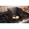 Fox Run Non-Stick 3 Sided Splatter Guard for Stove Top and Frying Pan, 9 x 10.25 inches, Gray Steel