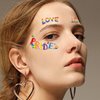 10 Sheets Pride Day Face Sticker Set -Rainbow Face Tattoo Stickers for Adult Kids Eye Body Face Tattoo Sticker Holiday Festival Party Supplies