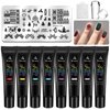 Biutee Nail Stamping Plates set 8 pcs Nail stamping polish gel 10pcs Templates with stamper Nail Art Plates set Christmas Nail Plates animal flower design