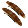 Camila Paris CP2957 French Hair Barrette Clip for Girls, Brown Small 2.5 inch Set of 2 Strong Hold Grip Hair Clips for Women, No Slip and Durable Styling Girls Hair Accessories, Made in France