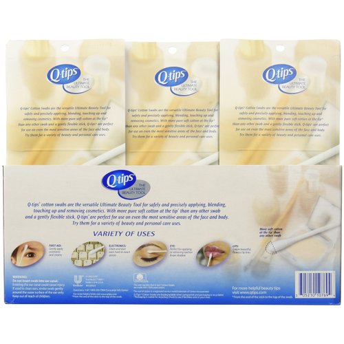 Q-tips Cotton Swabs 3 Packs of 625 Count