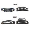 MauSong 20PCS Wig Clips, 9 Teeth Small Snap Comb Wig Clips, Clips for Wig, Hair Extension Clips, Wig Accessories Clips (Black)