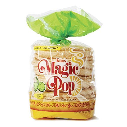 Kim's Magic Pop Freshly Popped Rice Cakes | Keto, Vegan | Onion Flavor | 6 Bags | 15 Cakes per Bag | Low Carb, Sugar Free, Fat Free, Natural, Multigrain Korean Snack | Easy Bread, Chip, Cracker Replacement