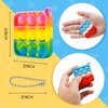 128 Pcs Party Favors Fidget Toys Bulk for Kids 6-8 Fidgets Packs Sensory Stress Bauble Mini Push Pop Keychain Treasure Box Classroom Prizes for Boy Girl Adult