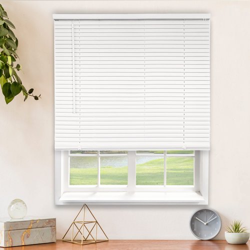 CHICOLOGY Blinds for Windows , Mini Blinds , Window Blinds , Door Blinds , Blinds & Shades , Camper Blinds , Mini Blinds for Windows , Horizontal Window Blinds , Gloss White, 24"W X 36"H