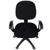 smiry Office Computer Chair Covers, Stretch Jacquard Universal Desk Rotating Chair Slipcovers Protector, Seat Cover + Backrest Cover, Black