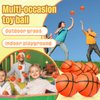 Civaner 20 Pieces Mini Soccer Ball Bulk 4 Inches Inflatable Soccer Balls for Kids Toddlers Small Bouncy Toys Balls for Kids Sports Game Party Supplies(Basketball Style)